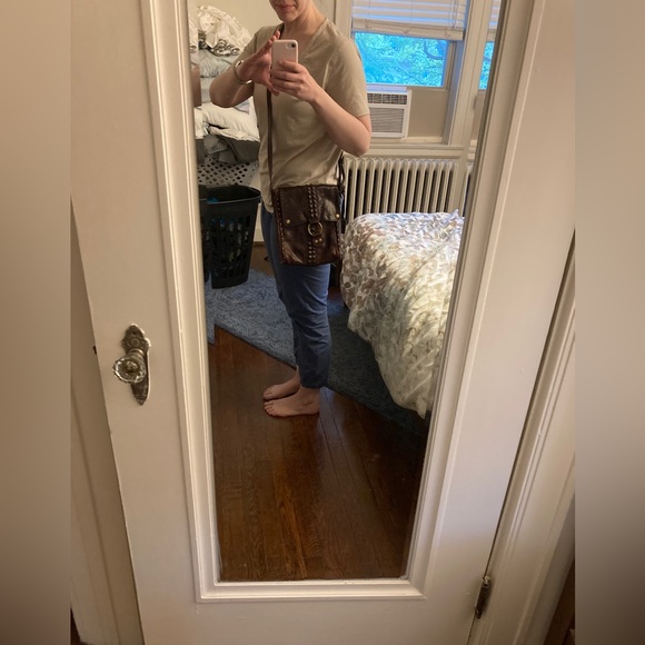 RARE Frye Roxanne Magazine Crossbody and Wallet in Dark Brown - Picture 16 of 16